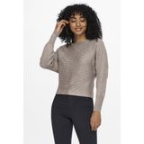 Only - Onladaline Life - Dames Trui - Satelite/Melange - Ribgebreid - Lange Mouwen
