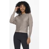 Only - Onladaline Life - Dames Trui - Satelite/Melange - Ribgebreid - Lange Mouwen
