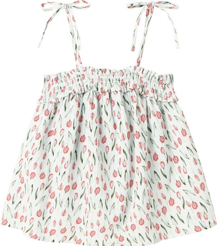 Top - All Over Print - Mouwloos - U-hals - Geweven Stof - Regular Fit