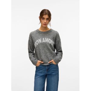 Vero Moda - Vmamoremio Ls O-neck Pullover - Zilver - Dames