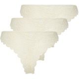 Only - ONLCHLOE LACE BRAZIL - Brazilian Slip - Cloud Dancer - 3-Pack