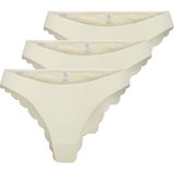 Only - ONLCHLOE LACE BRAZIL - Brazilian Slip - Cloud Dancer - 3-Pack