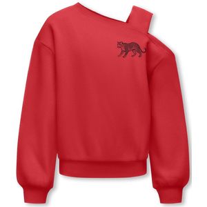 Kids only kogseema life ls o-neck offshldr cs trui rood