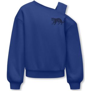 ONLY - Kogseema Life LS O-Neck - Sweater - Mazarine Blue Leopard Standing