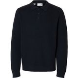 Gestructureerd Katoen - Polo - Lange Mouwen - Regular-fit