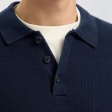 Gestructureerd Katoen - Polo - Lange Mouwen - Regular-fit