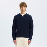 Gestructureerd Katoen - Polo - Lange Mouwen - Regular-fit