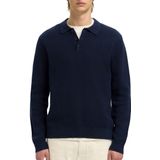 Gestructureerd Katoen - Polo - Lange Mouwen - Regular-fit