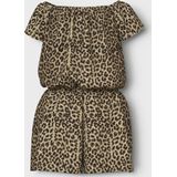 NAME IT KIDS - NKFVINAYA - Playsuit - Bruin/Zwart - Polyester/Elastaan