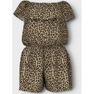 NAME IT KIDS - NKFVINAYA - Playsuit - Bruin/Zwart - Polyester/Elastaan