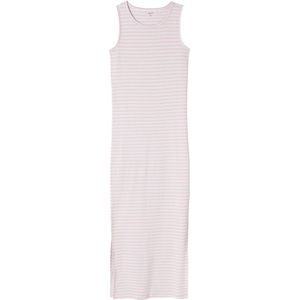 Name It - Mouwloze Bodycon Maxi-jurk - Katoen - Speelse Textuur - Split