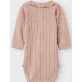 Body - Rood - Katoen - Lange Mouwen - Ruches