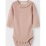 Body - Rood - Katoen - Lange Mouwen - Ruches