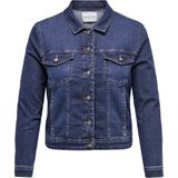 Denim Jas - Blauw - Lange Mouwen - Knoopsluiting - Borstzakken