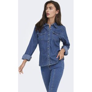 Onlsasia - Denim Overhemd - Lange Mouwen - Stretch Fit