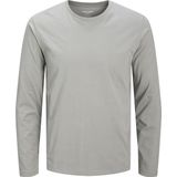 Jack & Jones - JJEORGANIC BASIC TEE LS O-NECK NOOS - T-shirt - Ultimate Grey - Lange Mouwen