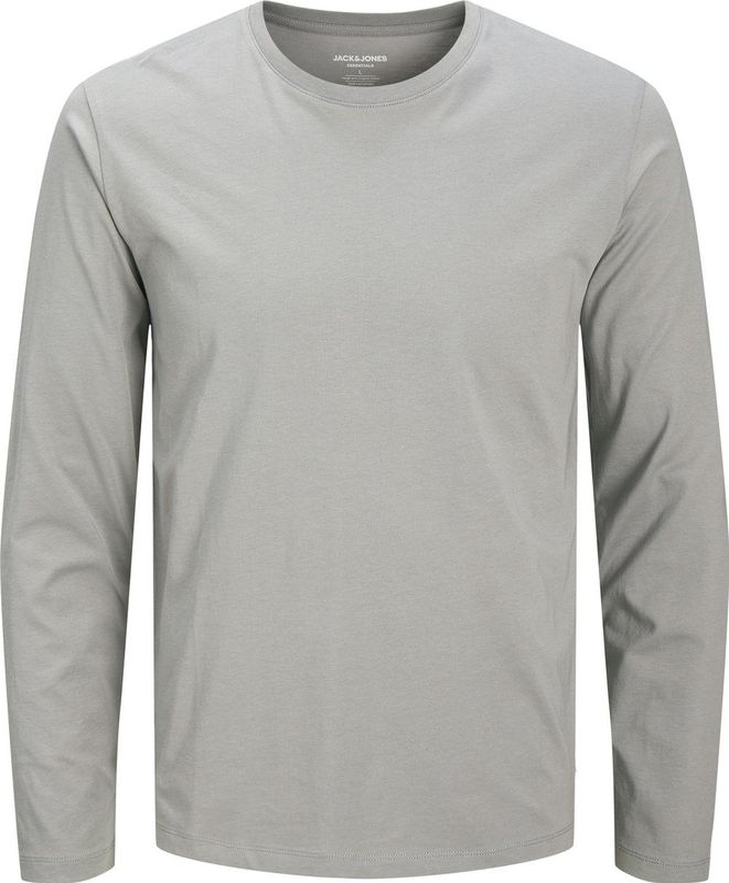 Jack & Jones - JJEORGANIC BASIC TEE LS O-NECK NOOS - T-shirt - Ultimate Grey - Lange Mouwen