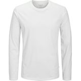 Jack & Jones - JJEORGANIC BASIC TEE LS O-NECK NOOS - T-shirt - Wit - Lange Mouwen