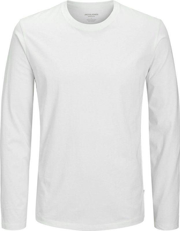 Jack & Jones - JJEORGANIC BASIC TEE LS O-NECK NOOS - T-shirt - Wit - Lange Mouwen