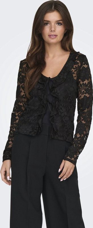 Jacqueline de Yong Vest Jdynoe Lace Cardigan Jrs Exp 15352632 Black Dames