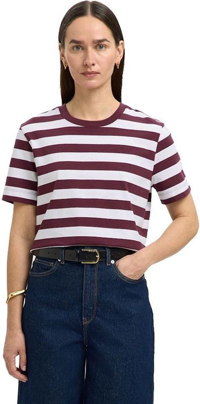 Gestreept T-shirt - Boxy Fit - Katoen