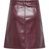 Only - ONLISABEL - Imitatieleren Rok - Tawny Port - Hoge Taille