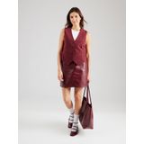 Only - ONLISABEL - Imitatieleren Rok - Tawny Port - Hoge Taille