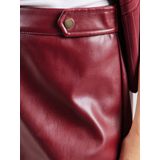 Only - ONLISABEL - Imitatieleren Rok - Tawny Port - Hoge Taille