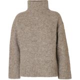 Selected - Gabriella - Gebreide Trui - Hoge Hals - Lange Mouwen - Relaxte Pasvorm