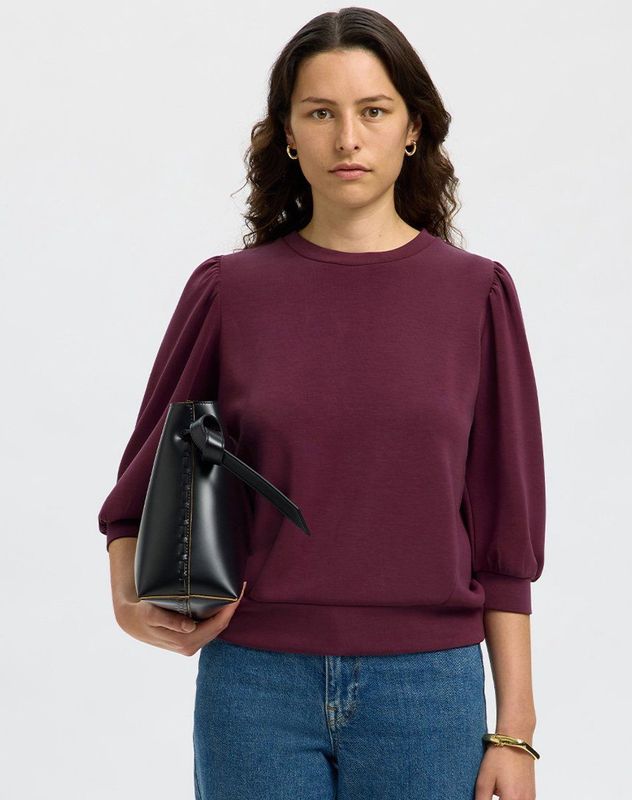 Selected Femme - TENNY - Pullover - Regular Fit - Effen - Modalmix