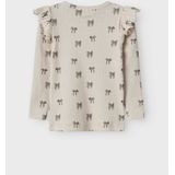 Slim Fit - Top - Roze - Jersey - Ronde Hals - Lange Mouwen - Ruches