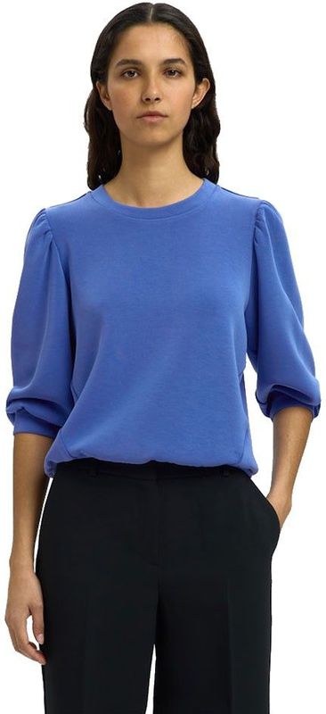 SELECTED FEMME Sweatshirt 3/4 Mouwen - Blauw (Cornflower Blue)