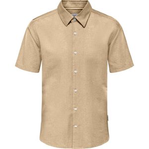 ONLY&SONS - ONSCANTLEY SS SOLID LINEN SHIRT OTL - Heren - Overhemden