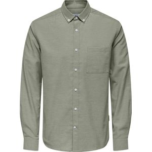 Only & Sons - Slim Fit Overhemd - Blauw - Katoen