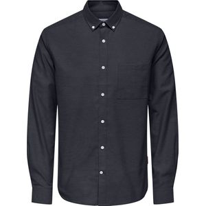 Only & Sons - Slim Fit Overhemd - Blauw - Katoen