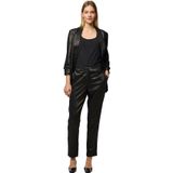 ONLRAVENNA - Plisse Broek - Zwart - Polyester - Elastische Tailleband