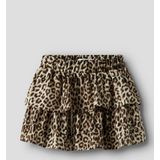 Print - Rok - Multicolor - Geweven stof - Elastische Taille - Kanten Detail