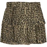 Print - Rok - Multicolor - Geweven stof - Elastische Taille - Kanten Detail