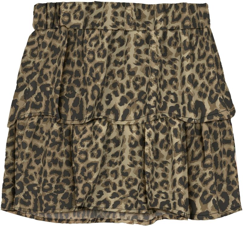 Print - Rok - Multicolor - Geweven stof - Elastische Taille - Kanten Detail