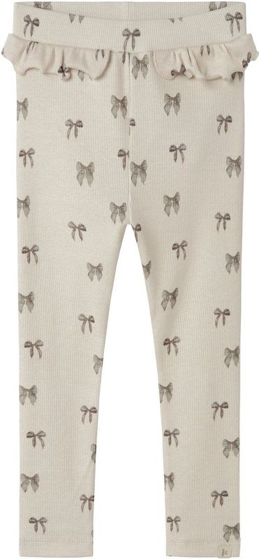 Legging - Print - Slim Fit - Jersey - Elastische Taille - Ruches