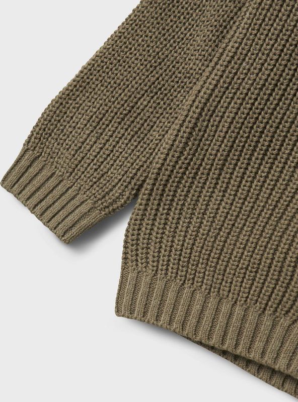 Gebreide Cardigan - Grijs - Katoen - Lange Mouwen