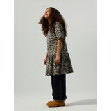 Korte Mouwen Jurk - Keperstof - All-over Print - Knielengte