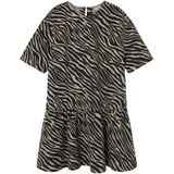 Korte Mouwen Jurk - Keperstof - All-over Print - Knielengte