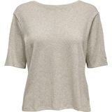 Only - FALKA - Korte Mouw Top - Licht Beige