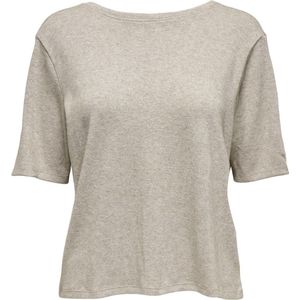 Only - FALKA - Korte Mouw Top - Licht Beige