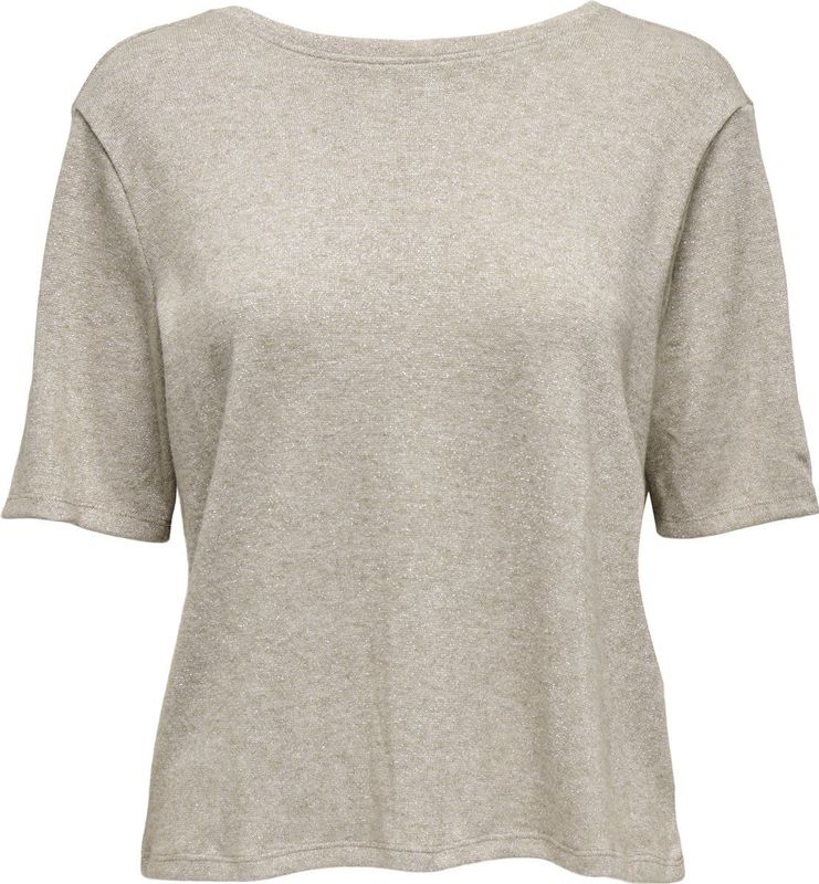 Only - FALKA - Korte Mouw Top - Licht Beige