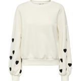 Only - ONLMACY - Sweatshirt - Cloud Dancer - Lange Mouwen - Ronde Hals