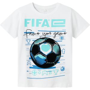 Naam - T-shirt - FIFA Print - Katoen - Ronde Hals - Normale Pasvorm