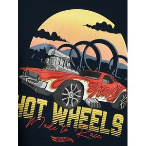 NAME IT Jongens Nkmadam Hotwheels Nreg Ss Top Sky, navy blazer, 146-152