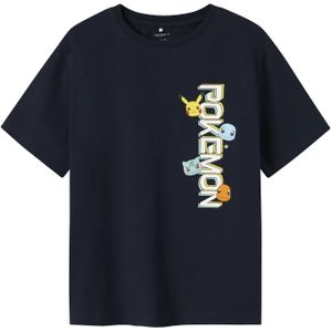 NAME IT Jongens Nkmmat Pokemon Nreg Ss Top Box Sky, navy blazer, 122-128